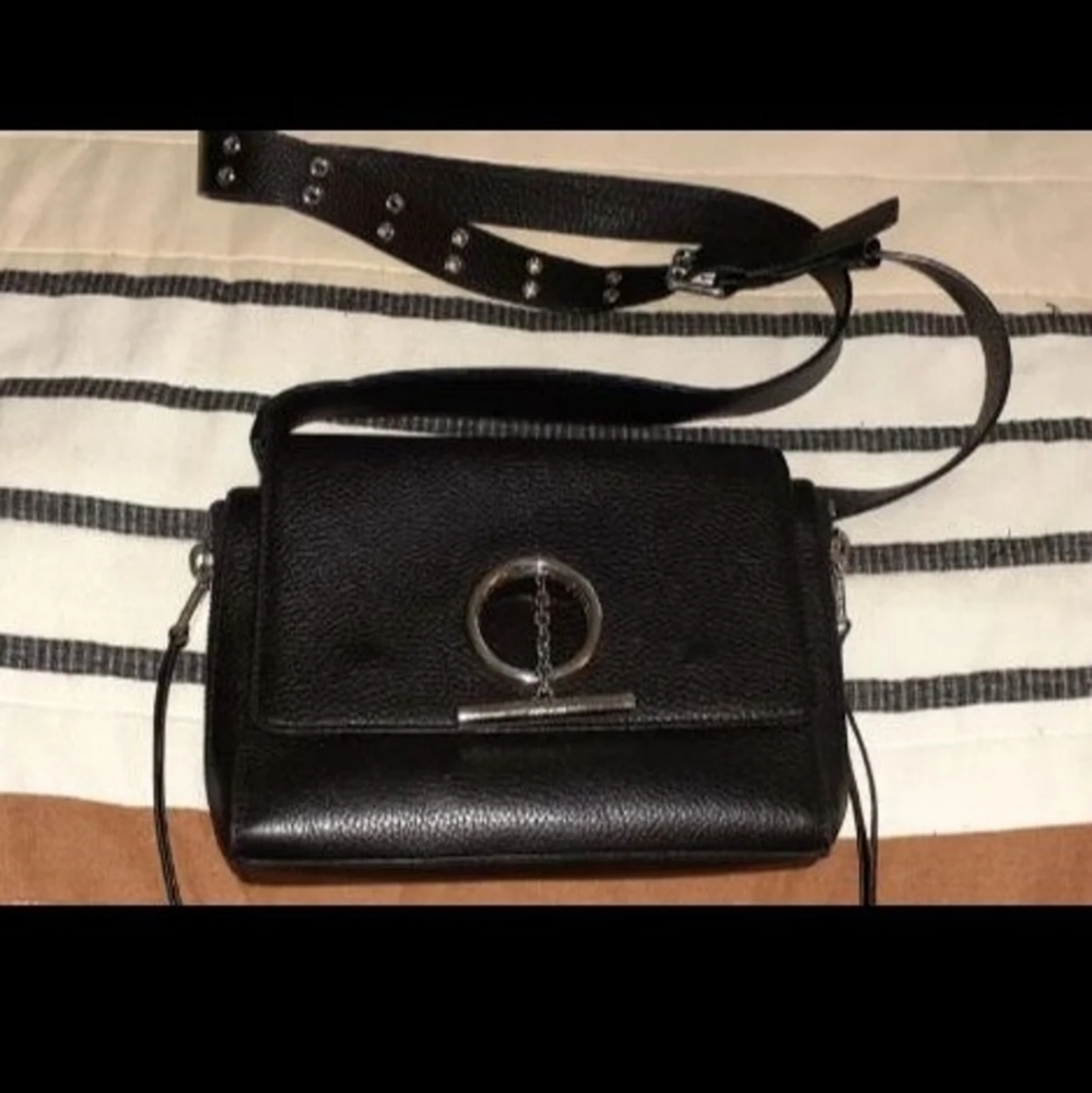 HENRI BENDEL CHELSEA PUNK CROSSBODY BLACK SATCHEL